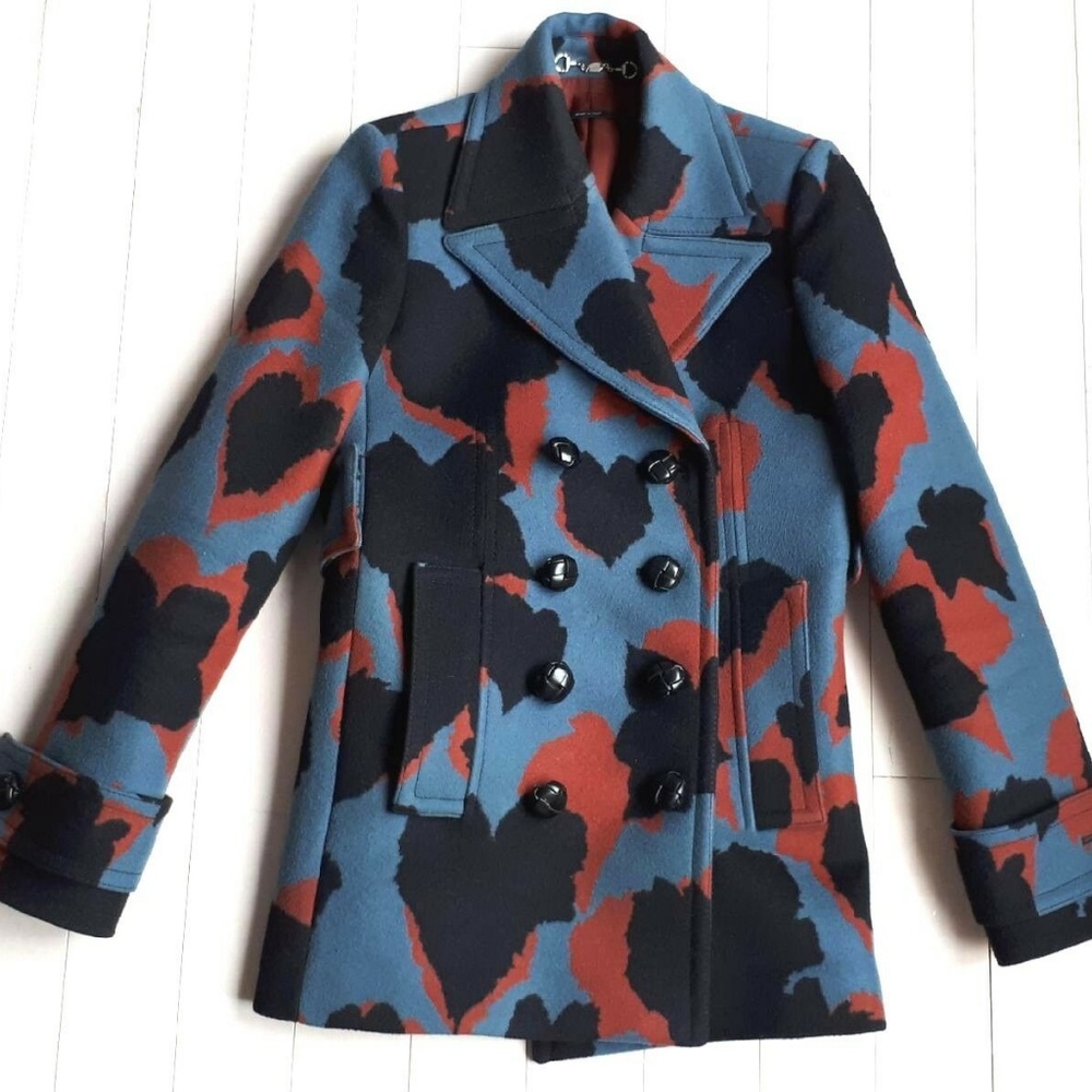 Gucci BLUE CAMO Peacoat Jacket WOOL Made in Italy